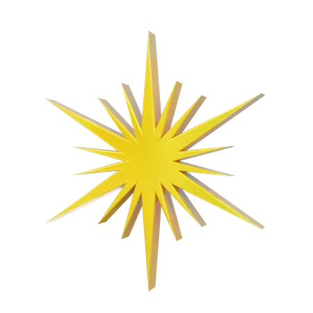 Estrella chispeante  3D Icon