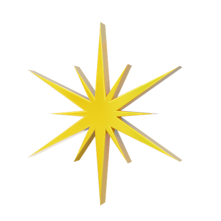 Estrella chispeante  3D Icon