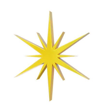 Estrella chispeante  3D Icon