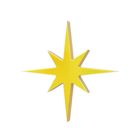 Estrella chispeante  3D Icon