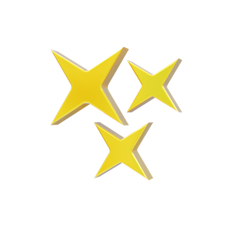 Estrella chispeante  3D Icon