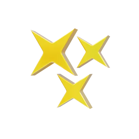 Estrella chispeante  3D Icon