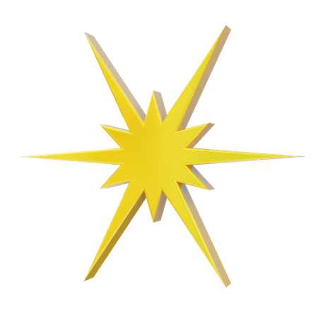 Estrella chispeante  3D Icon