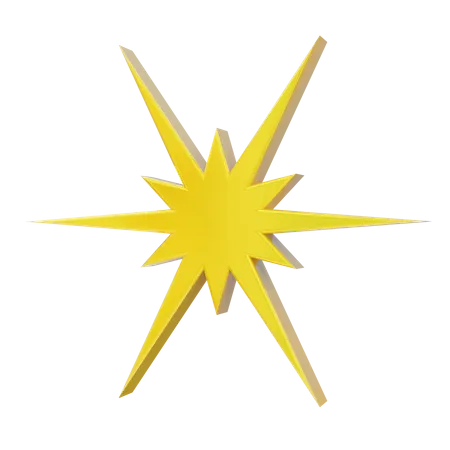 Estrella chispeante  3D Icon