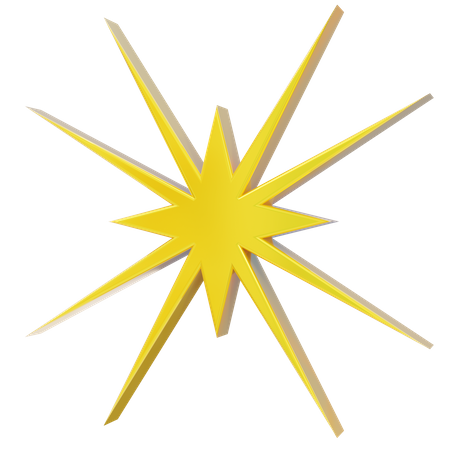 Estrella chispeante  3D Icon