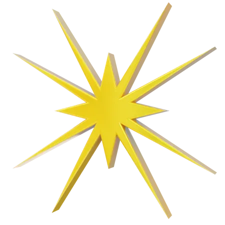 Estrella chispeante  3D Icon