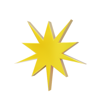 Estrella chispeante  3D Icon