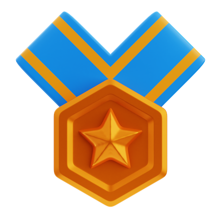 Estrella de cobre  3D Icon