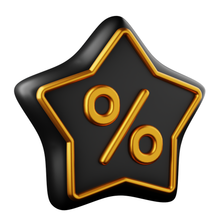 Estrella de descuento  3D Icon
