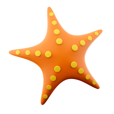 Estrella de mar marrón  3D Icon