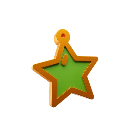 Estrella de navidad  3D Icon