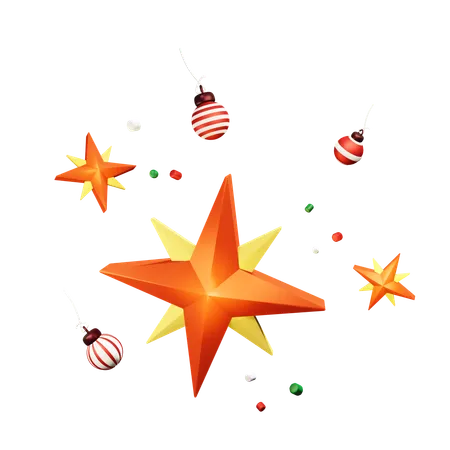 Estrella de navidad  3D Icon