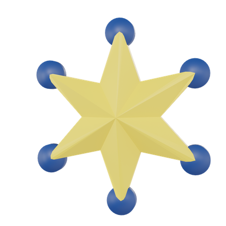 Estrella de policia  3D Icon