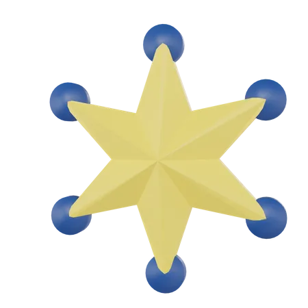 Estrella de policia  3D Icon