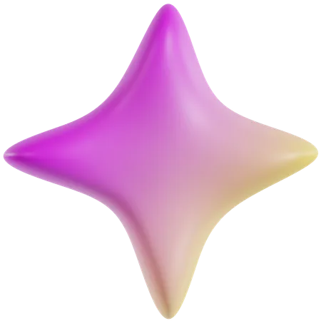 Estrella Degradada Colorida  3D Icon