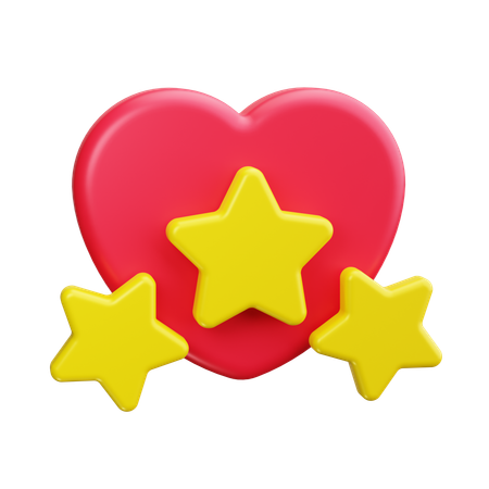 Estrella del amor  3D Icon