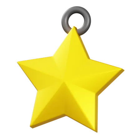 Estrella dorada  3D Illustration