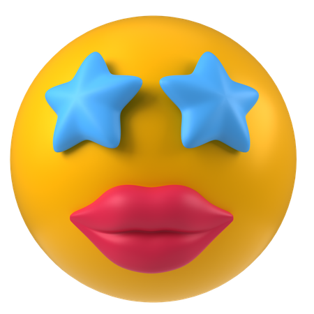 Estrella sonriente  3D Icon