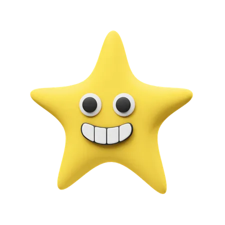 Estrella feliz  3D Icon