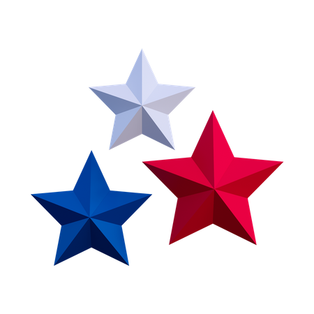 Estrella de la independencia  3D Illustration