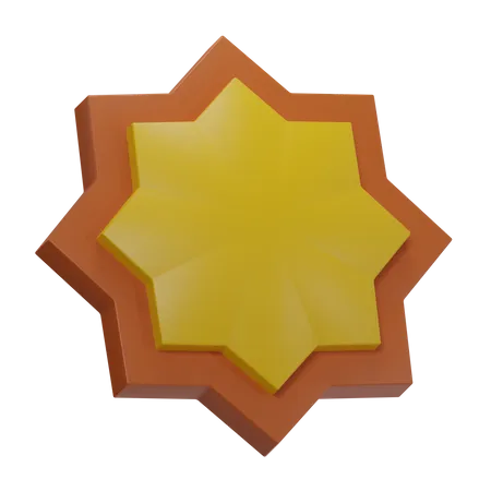 Estrella islámica  3D Illustration