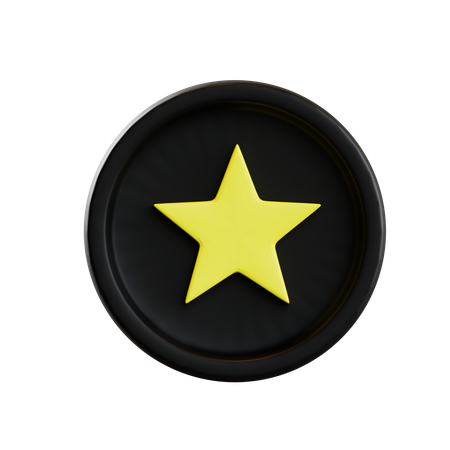 Estrella negra  3D Icon