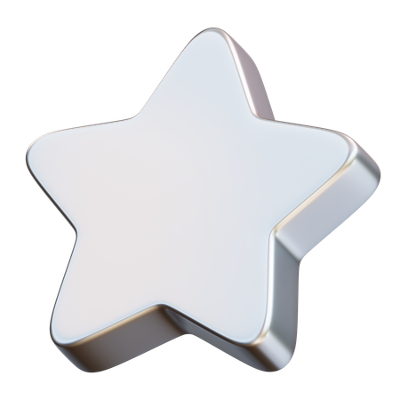 Estrella redondeada  3D Icon