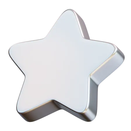 Estrella redondeada  3D Icon