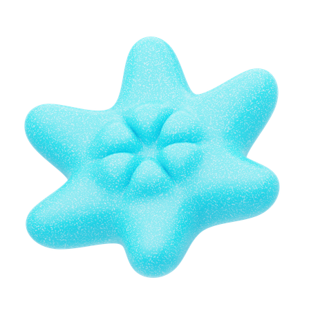 Estrella suave azul de resina plástica  3D Icon