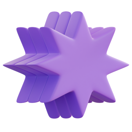 Estrella triple  3D Icon