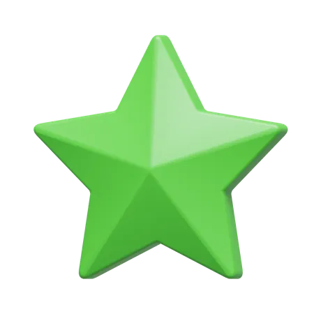 Estrella verde  3D Icon