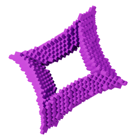 Estrella purpura  3D Icon