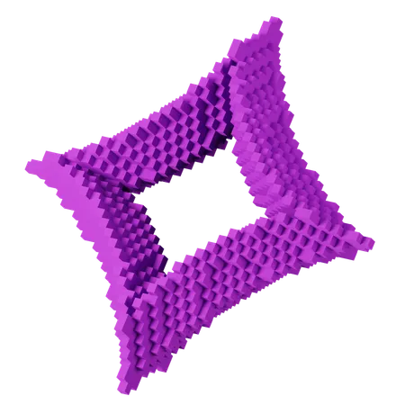 Estrella purpura  3D Icon