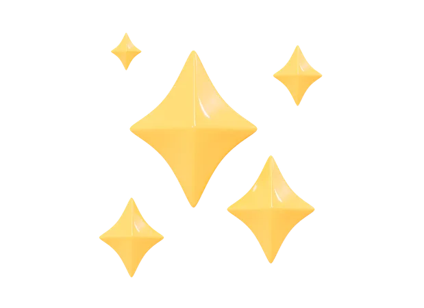 Estrellas brillantes  3D Icon