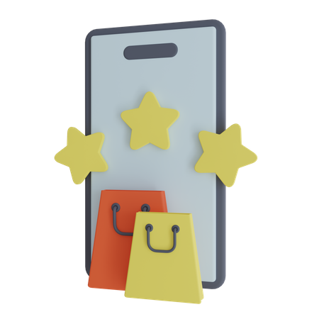 Estrellas de calificación en línea  3D Icon