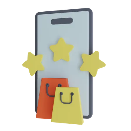 Estrellas de calificación en línea  3D Icon