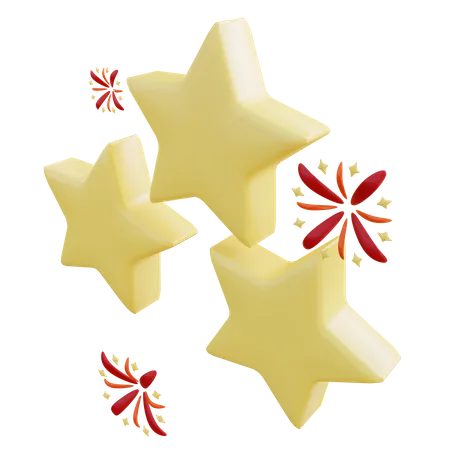 Estrellas decorativas  3D Icon