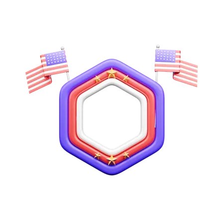 Estrellas de estados unidos  3D Icon