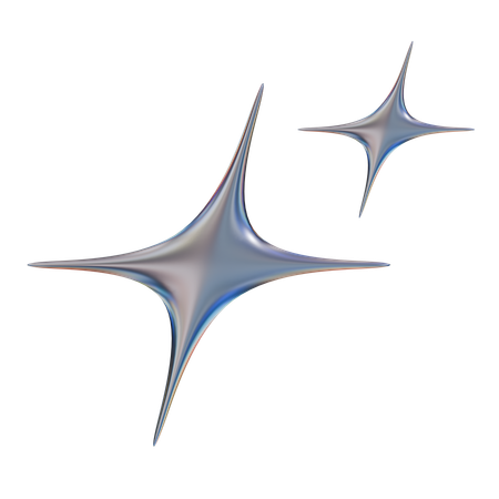 Estrellas forma abstracta  3D Icon