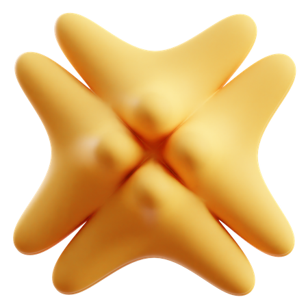 Estrellas forma abstracta  3D Icon