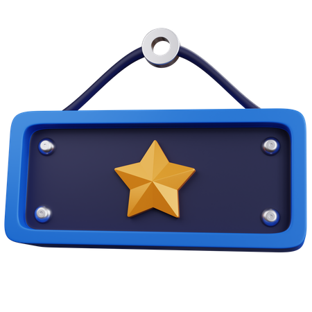 Tablero estrella  3D Icon