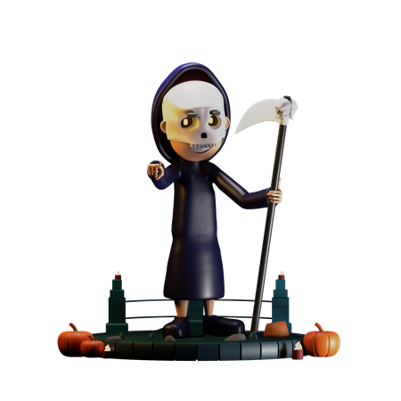 Estripador Grim em pose  3D Icon