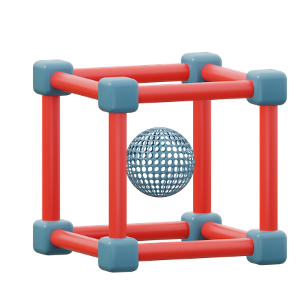 Estructura alámbrica  3D Icon