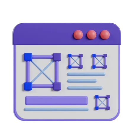 Estructura alámbrica  3D Icon