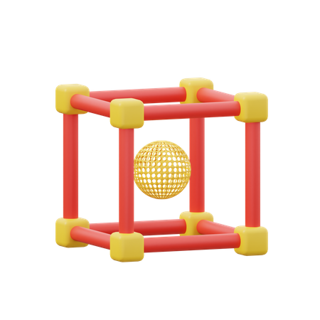 Estructura alámbrica  3D Icon