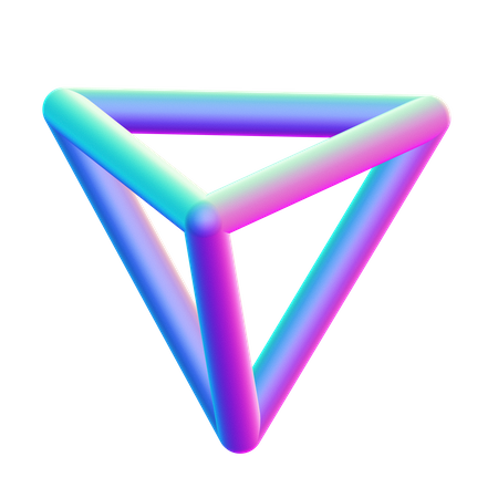 Estructura alámbrica triangular  3D Icon