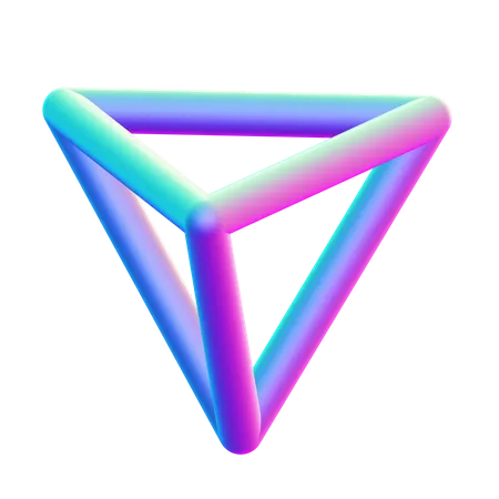 Estructura alámbrica triangular  3D Icon