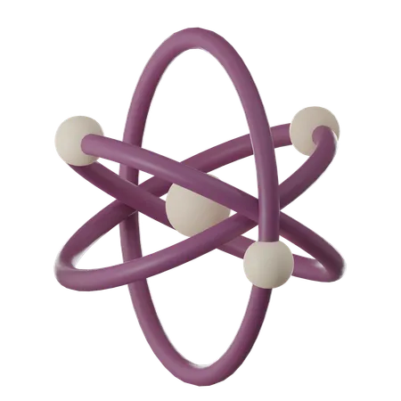 Estructura Atomica Resumen Neutrones Protones Y Electrones Representacion 3 D 3D Icon