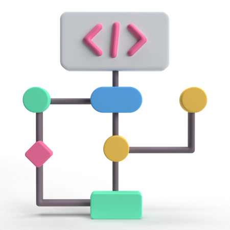 Estructura de codificación  3D Icon