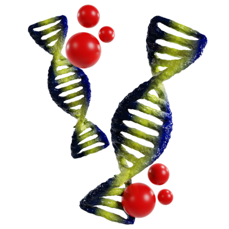 Estructura de doble hélice del ADN para la investigación genética  3D Icon